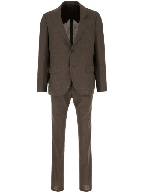 Lardini brooch-detail suit