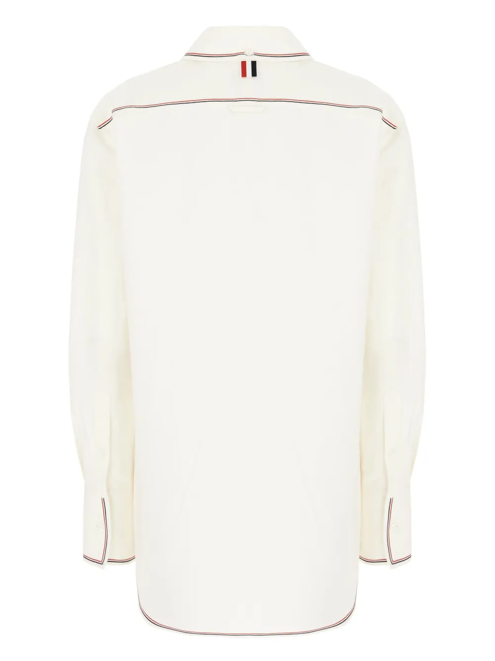 Thom Browne Blouse met gestreepte afwerking - Wit