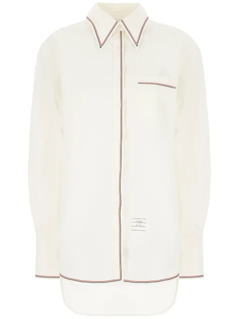 Thom Browne striped-trim shirt
