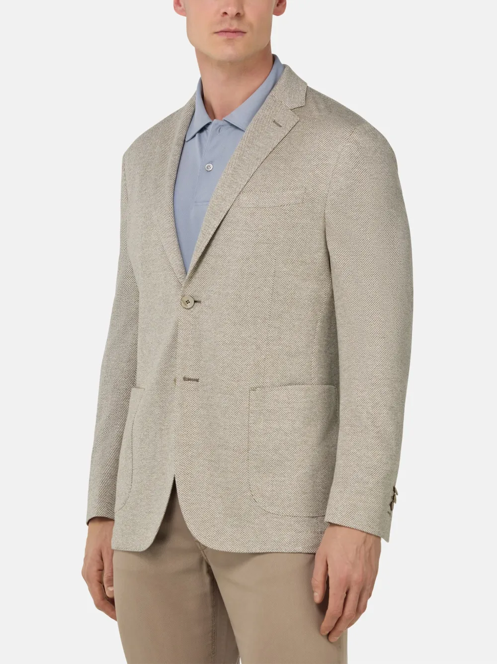 Boggi Milano Blazer van linnen-katoenmix Beige