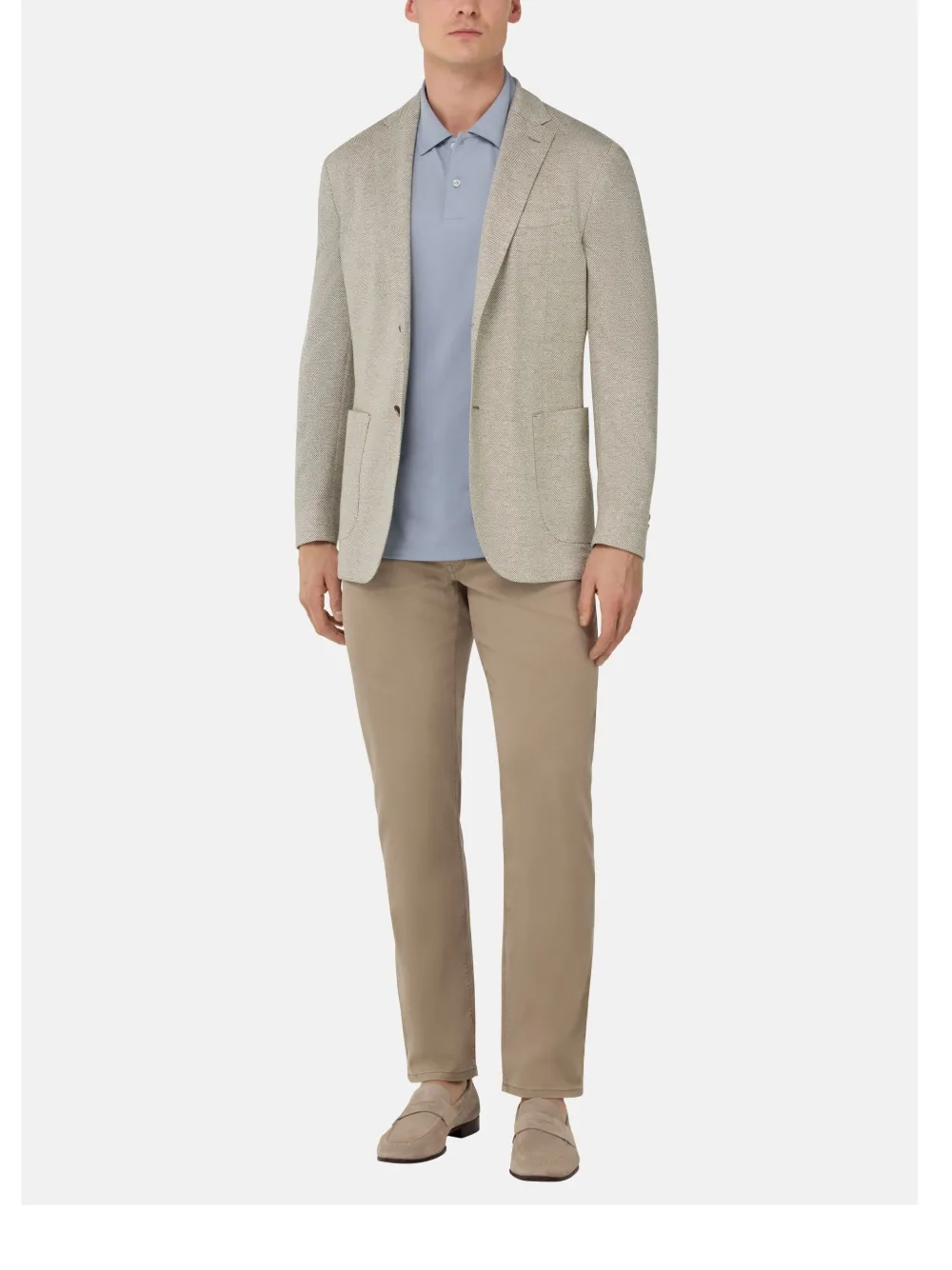 Boggi Milano linen-cotton blazer - Beige