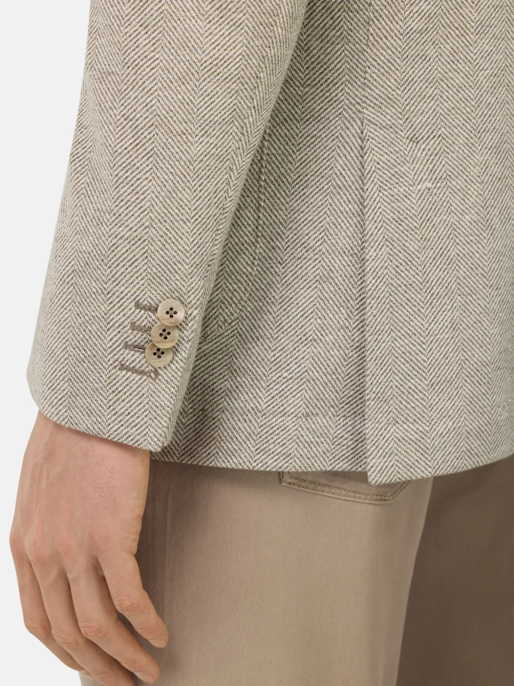 Boggi Milano Blazer van linnen-katoenmix Beige
