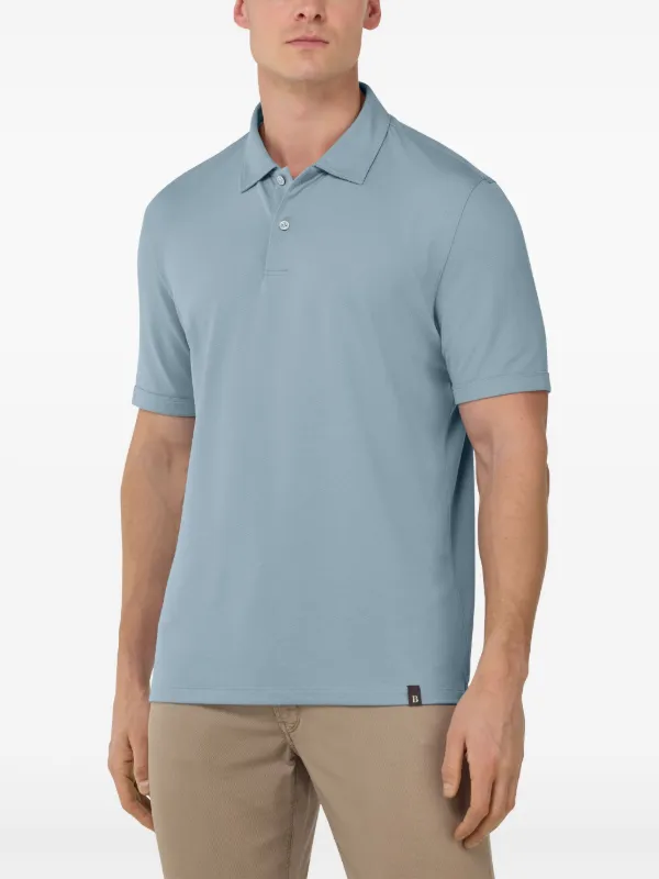 Boggi Milano High-Performance Polo Shirt Blue FARFETCH TR