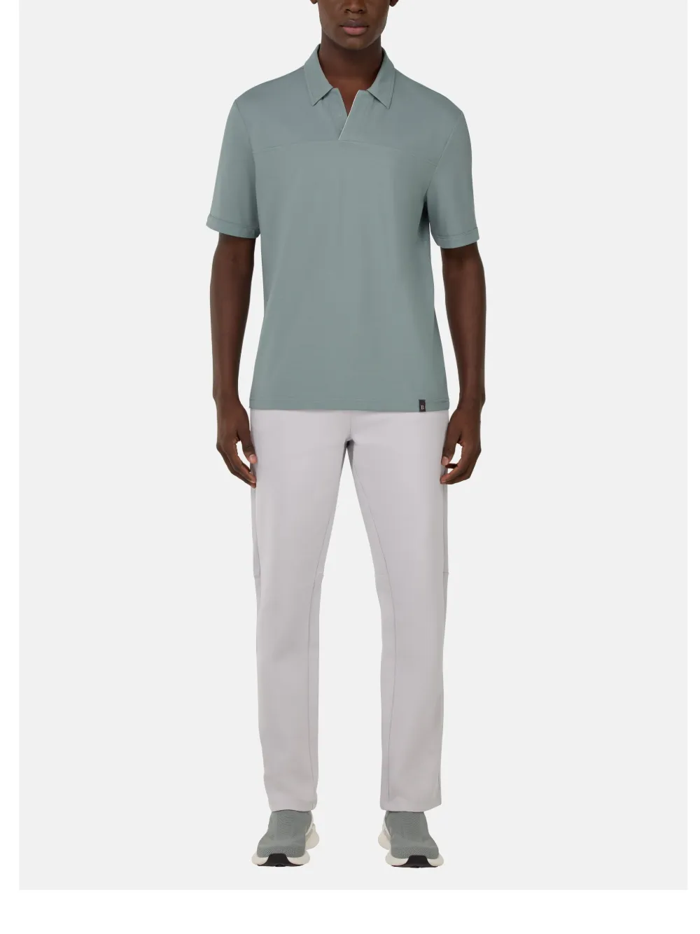 Boggi Milano Cool Jade-Fresh Piqué Polo Shirt - Groen