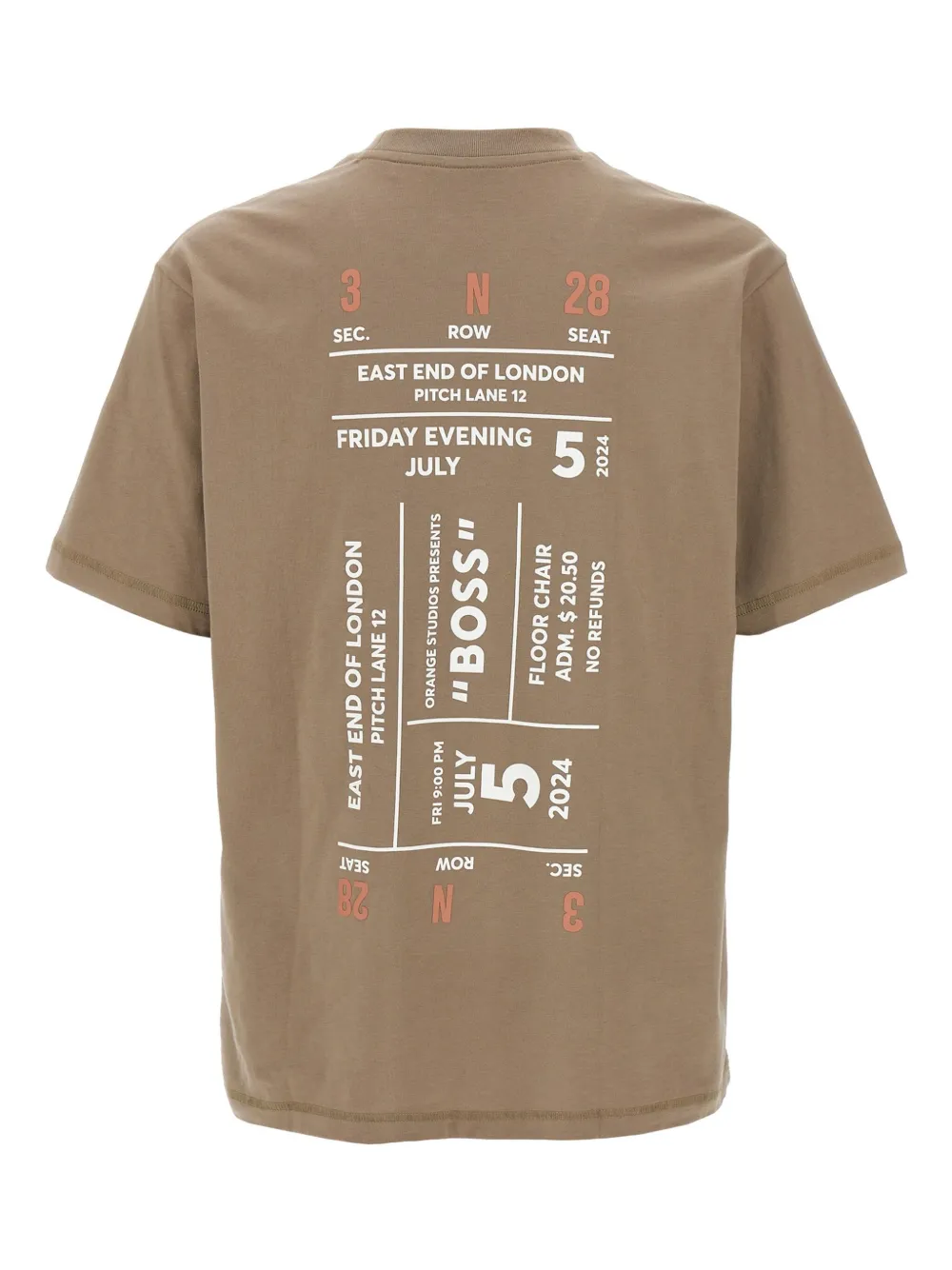 BOSS Te Records T-shirt - Bruin