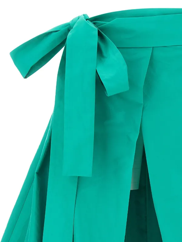スカート PINKO 'Crispo' skirt Green PINKO Women's Green Long Taffeta Wrap Maxi Skirt Size S | eBay