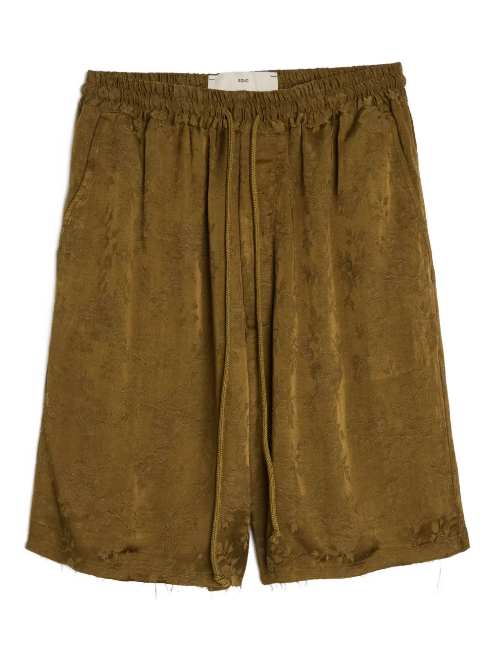 Song For The Mute textured lace-effect shorts | Green | Image 1