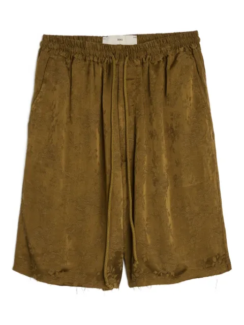 Song For The Mute textured lace-effect shorts
