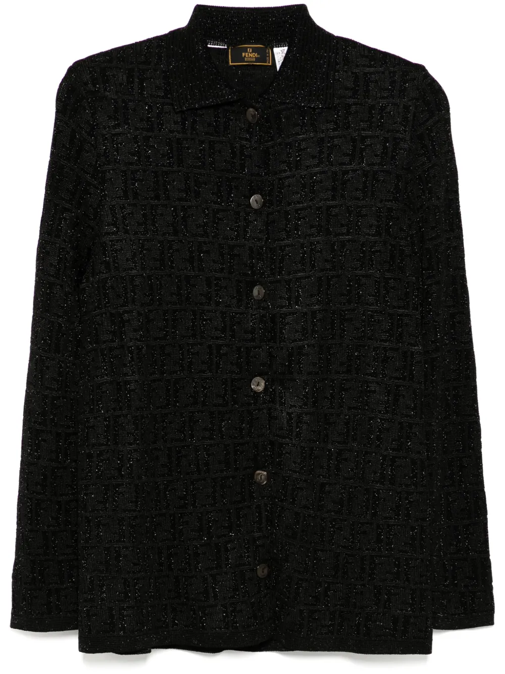 Fendi Pre-Owned cardigan à motif Zucca (années 1990-2000) | noir | Image 1
