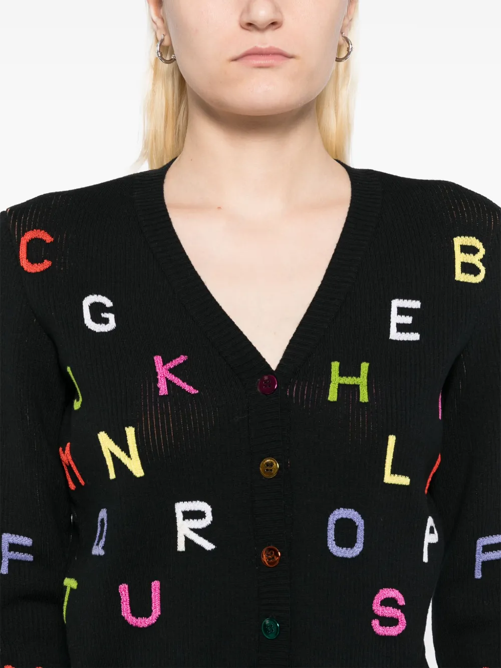 Pre-owned Chanel 2001 Setup Suit Collarless Cardigan Skirt In Black