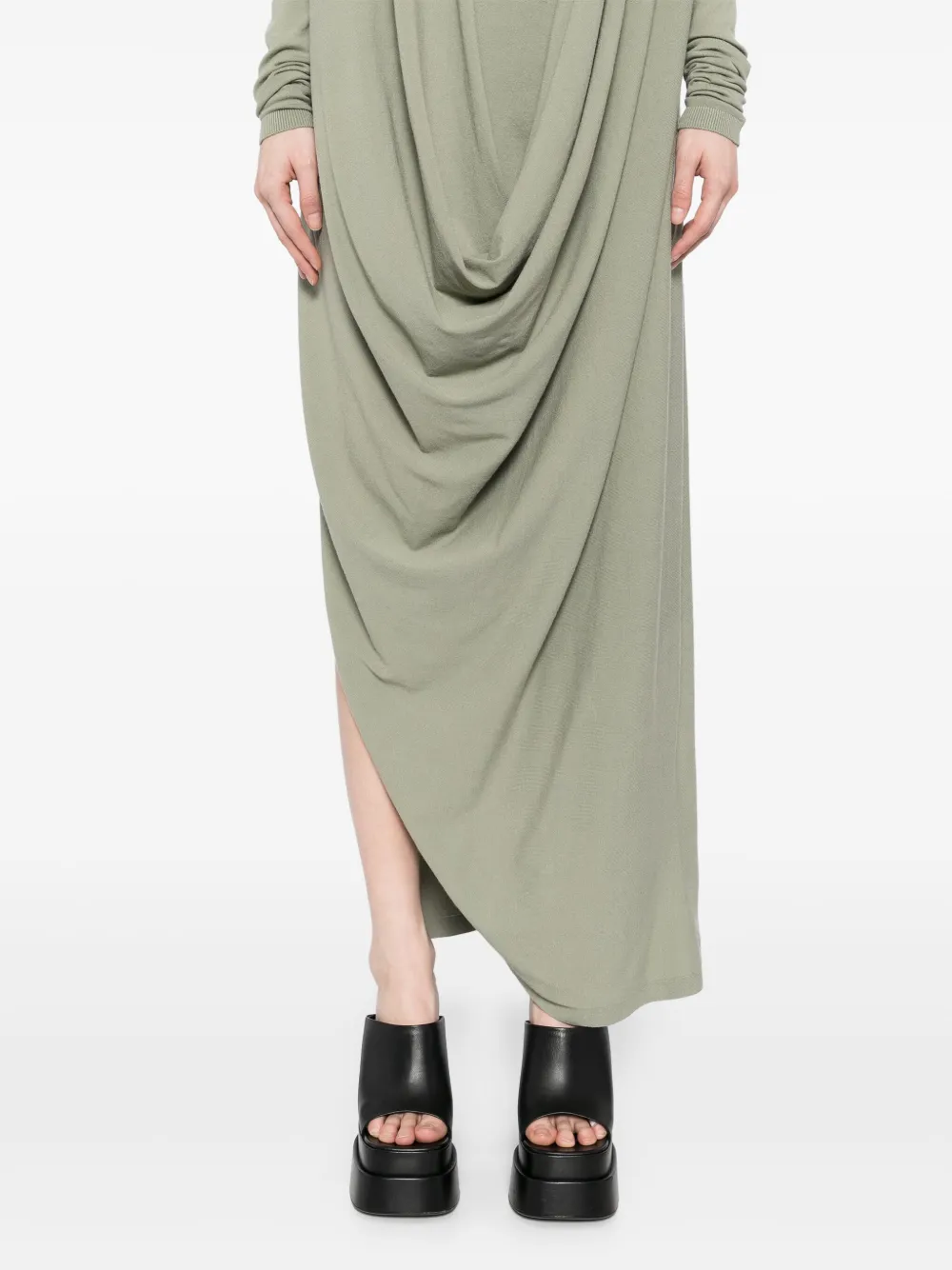 Rick Owens Gedrapeerde jurk Grijs