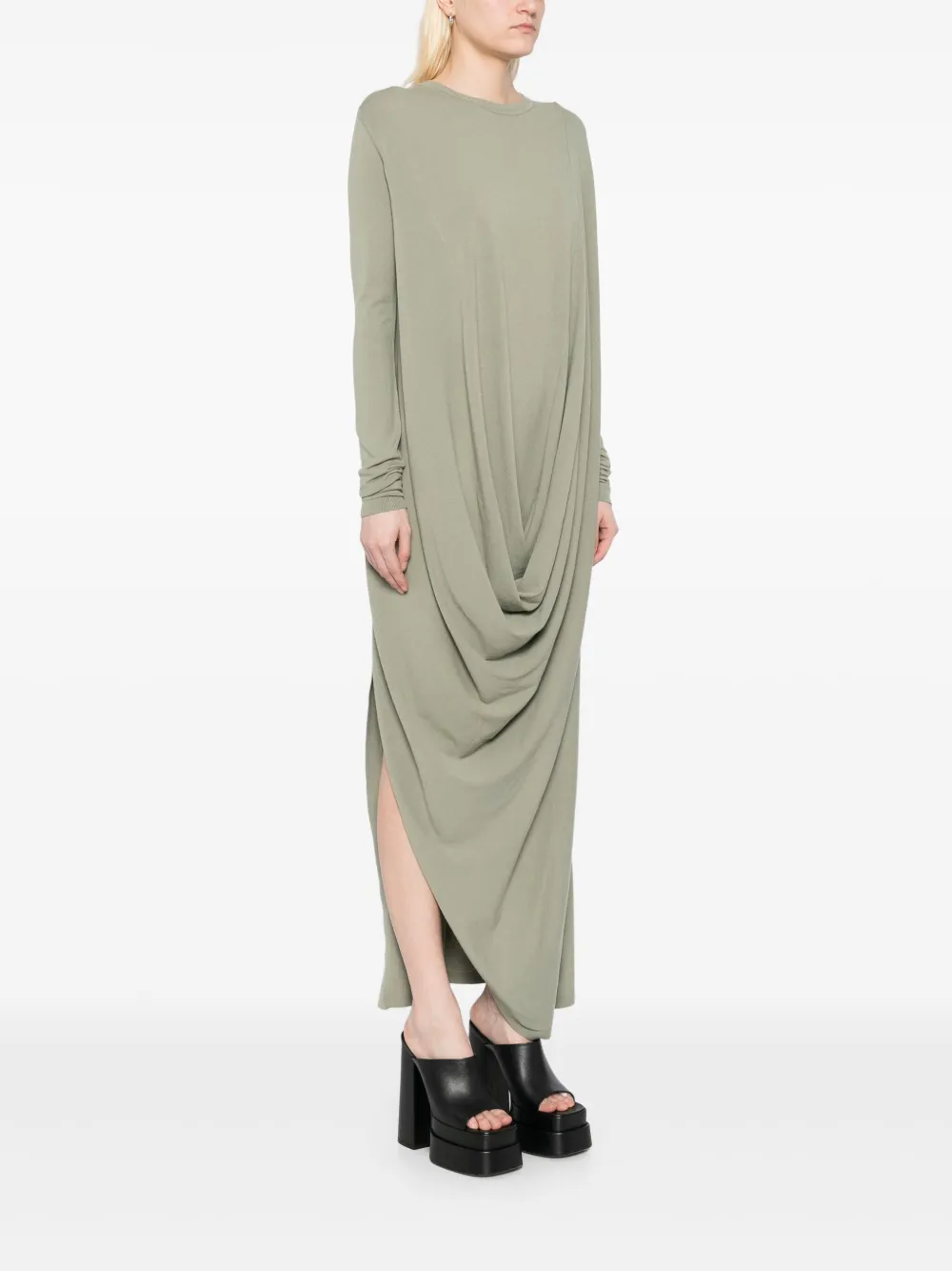 Rick Owens Gedrapeerde jurk Grijs