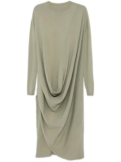 Rick Owens vestido tejido con diseño drapeado