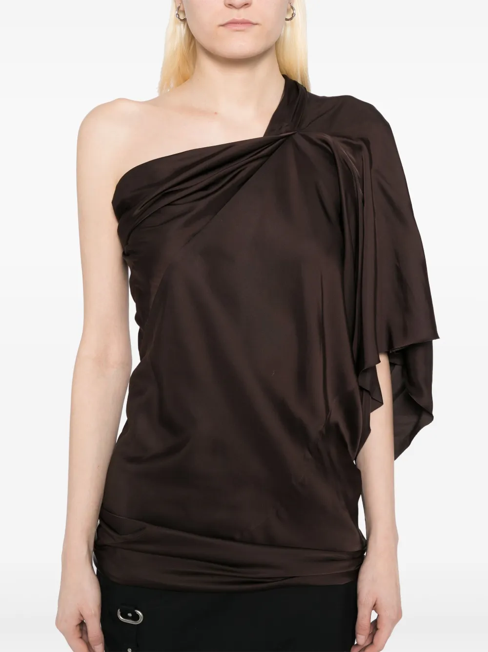 Rick Owens Asymmetrische top Bruin