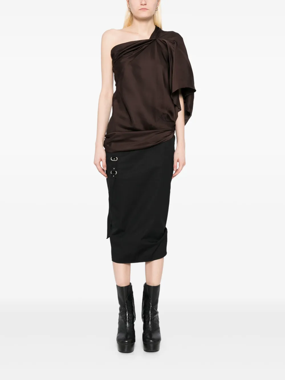 Rick Owens Asymmetrische top - Bruin