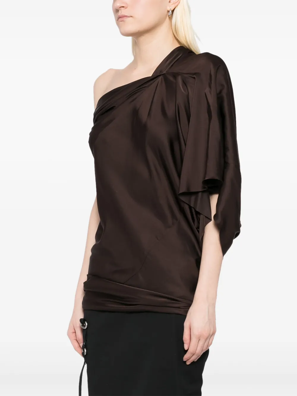 Rick Owens Asymmetrische top Bruin