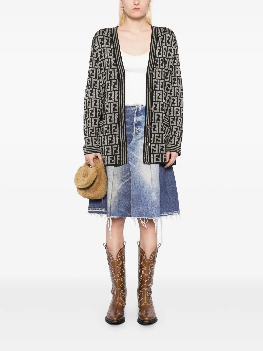 Fendi Pre-Owned 1990-2000s Zucca vest - Bruin