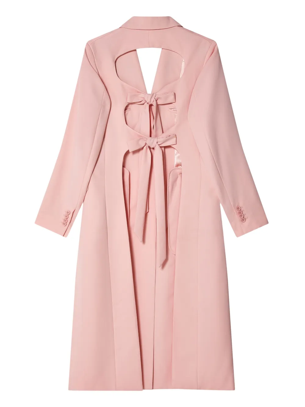 Simone Rocha cut-out bow-detail coat - Roze