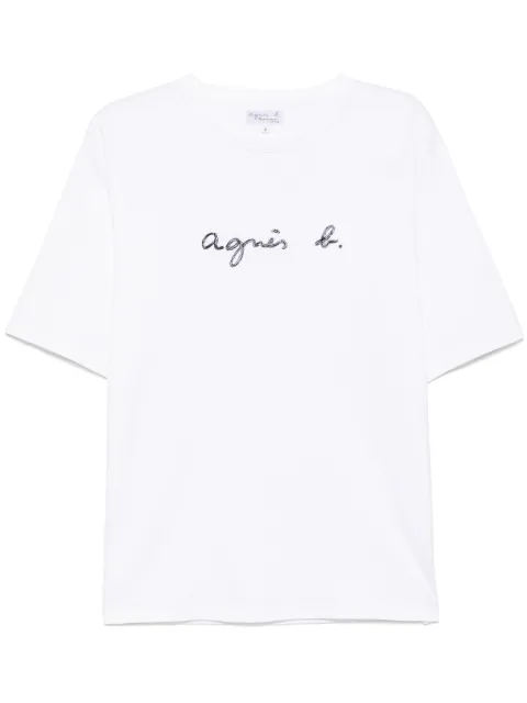 agnès b.  logo-embroidered T-shirt