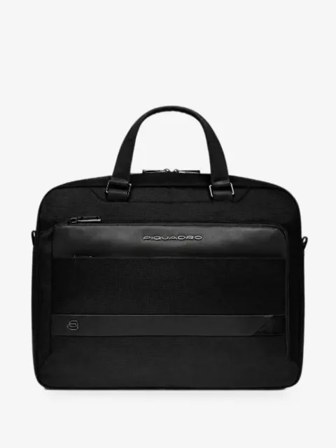 PIQUADRO Borsa porta pc con placca logo 14"