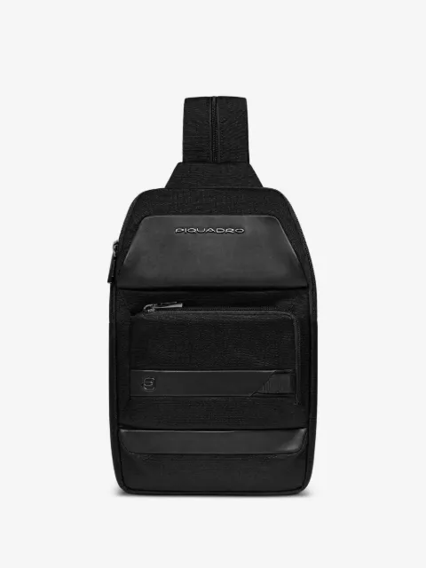 PIQUADRO logo-plaque panelled backpack