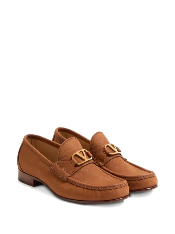 Valentino Garavani Vロゴ シグネチャー ローファー | ブラウン