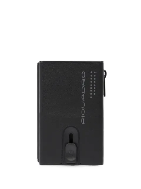 PIQUADRO logo-print leather cardholder