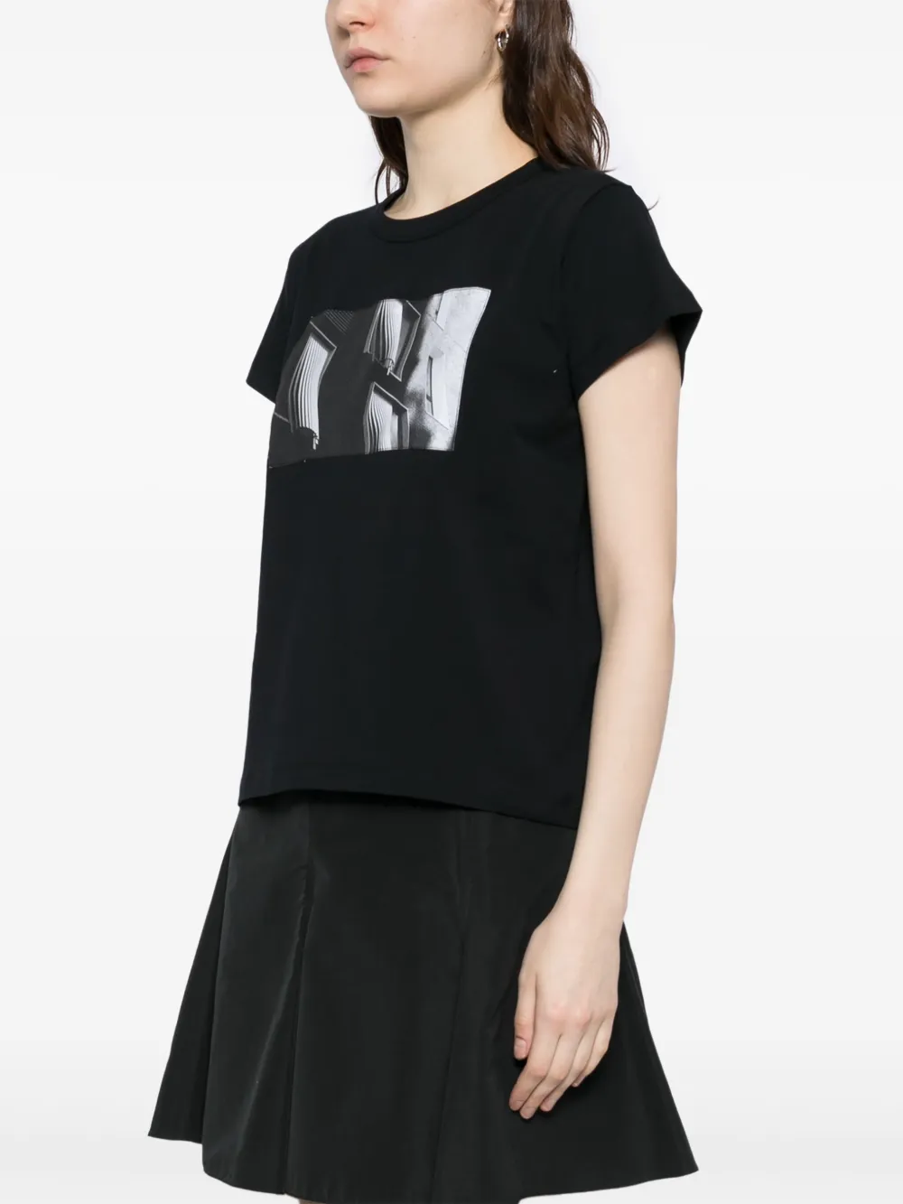 Agnès B. Graphic Print T-shirt In Black