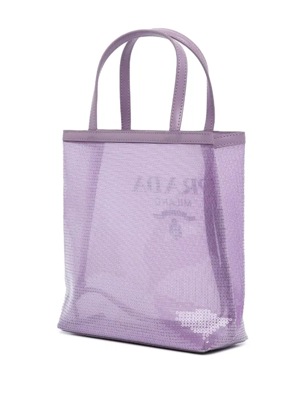 Prada Pre-Owned 2000-2013 Small Sequined Mesh Logo Tote Bag