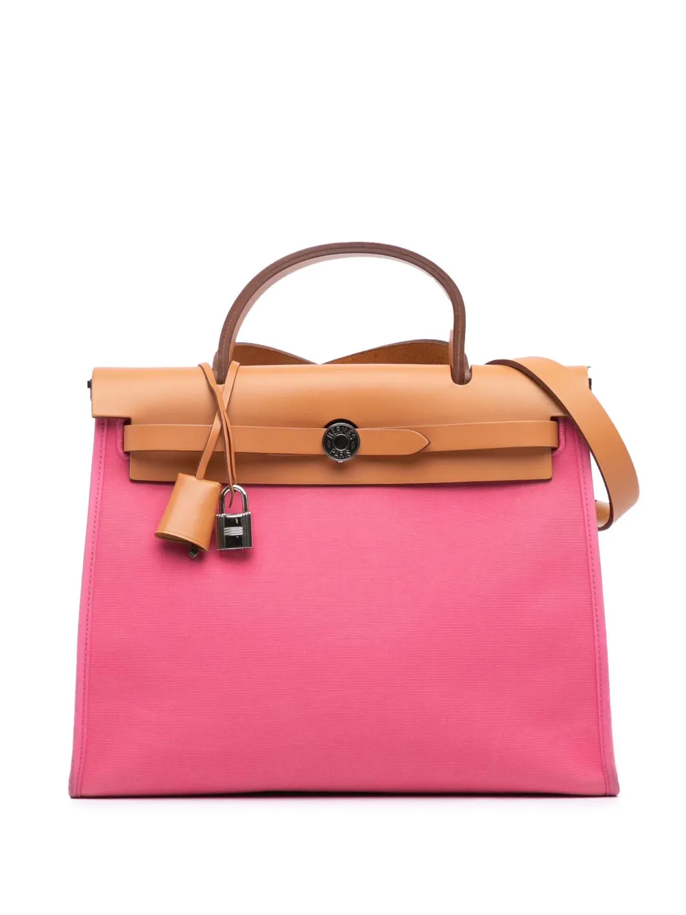 Hermès Pre-Owned 2014 トワル エールバッグ ジップ 31 サッチェルバッグ - ピンク Hermès Pre-Owned 2014 トワル エールバッグ ジップ 31 サッチェルバッグ - ピンク
