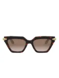 Bvlgari cat-eye frame sunglasses - Brown