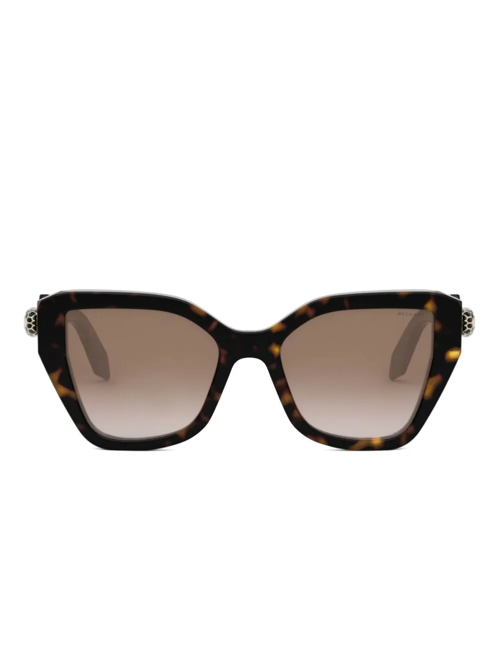 Bvlgari Zonnebril met oversized montuur Bruin