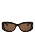 Bvlgari logo-engraved sunglasses - Brown