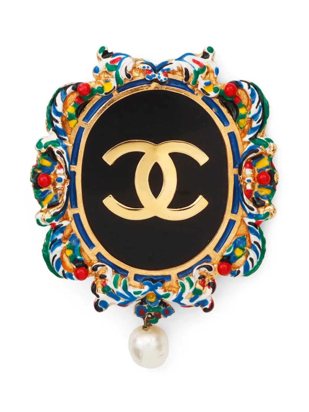 CHANEL Pre-Owned 1960s CC brooch | Gold | Image 1