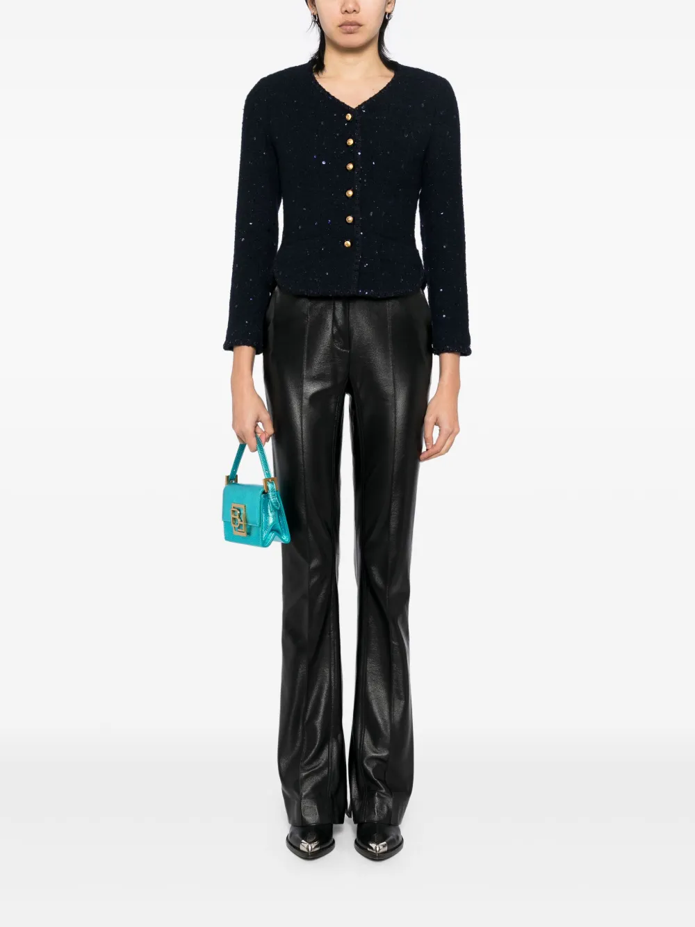 CHANEL Pre-Owned 1993 kraagloos jack - Zwart