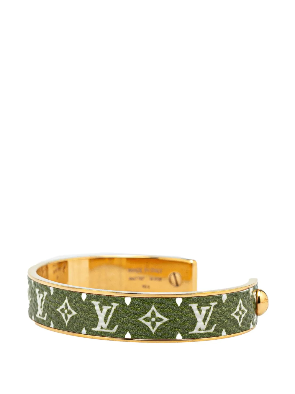 Louis Vuitton Pre-Owned 2019 Monogram Canvas Escale Wild vergulde armband - Groen