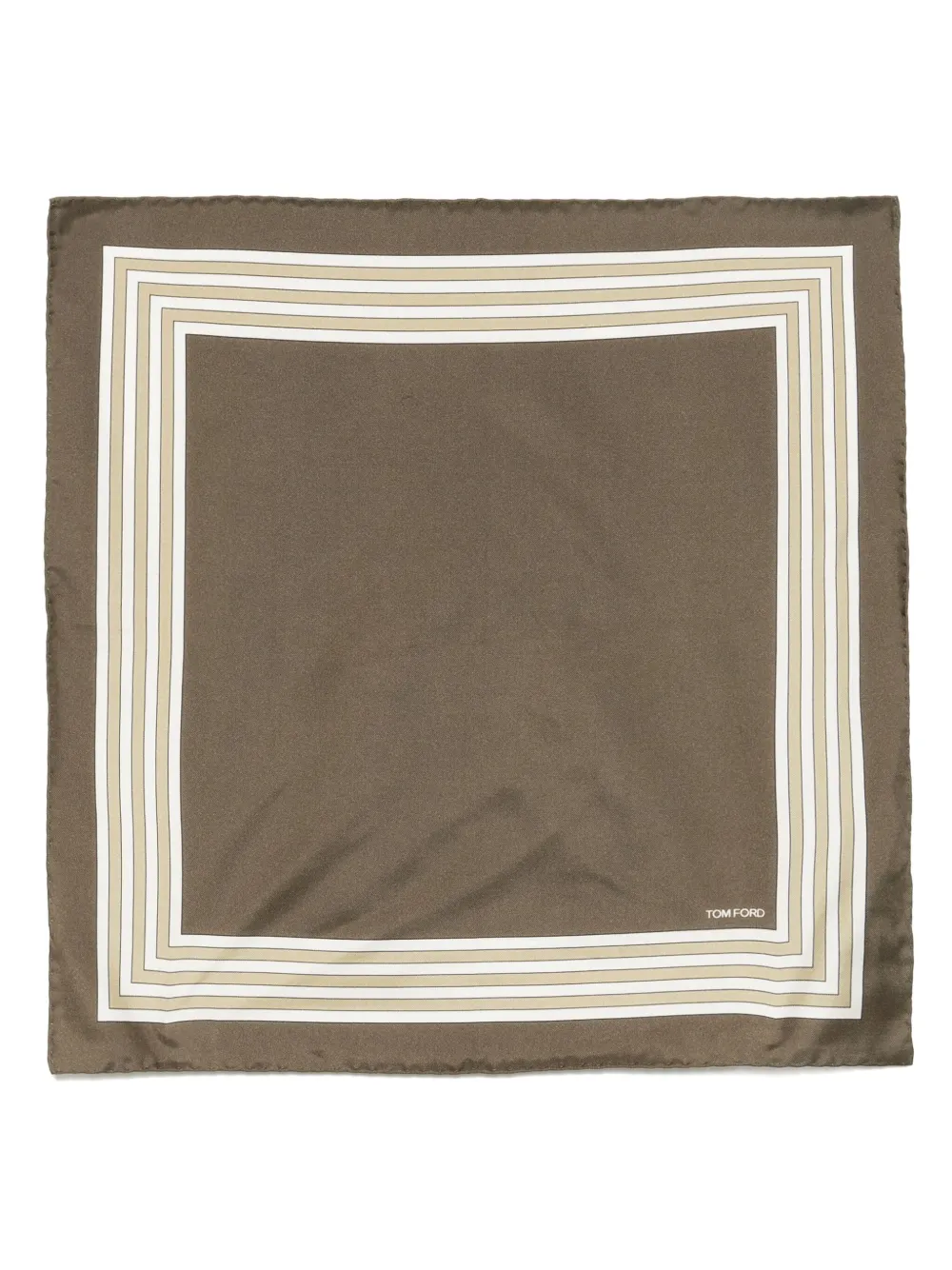 Tom Ford Silk Pocket Square In グリーン