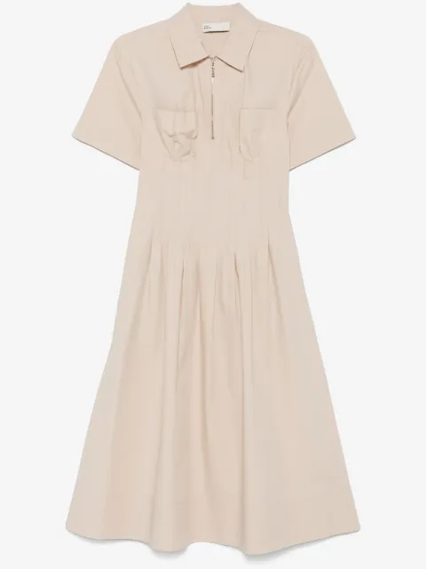 Tory Burch poplin pleat-waist dress