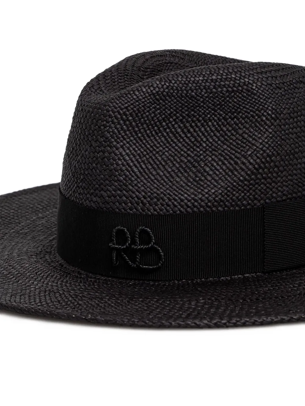 Ruslan Baginskiy logo-embroidered fedora hat - Zwart