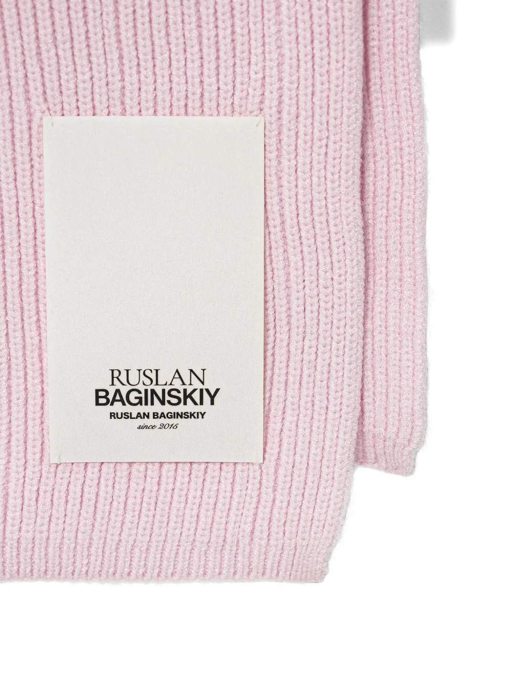 Ruslan Baginskiy logo-patch scarf - Roze