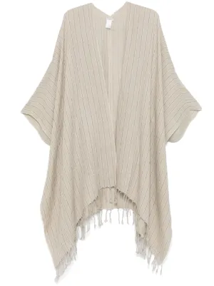 ポンチョ・ケープ BRUNELLO CUCINELLI 'Foliage Lace' poncho Beige Foliage Lace poncho for Woman in Beige | Brunello Cucinelli