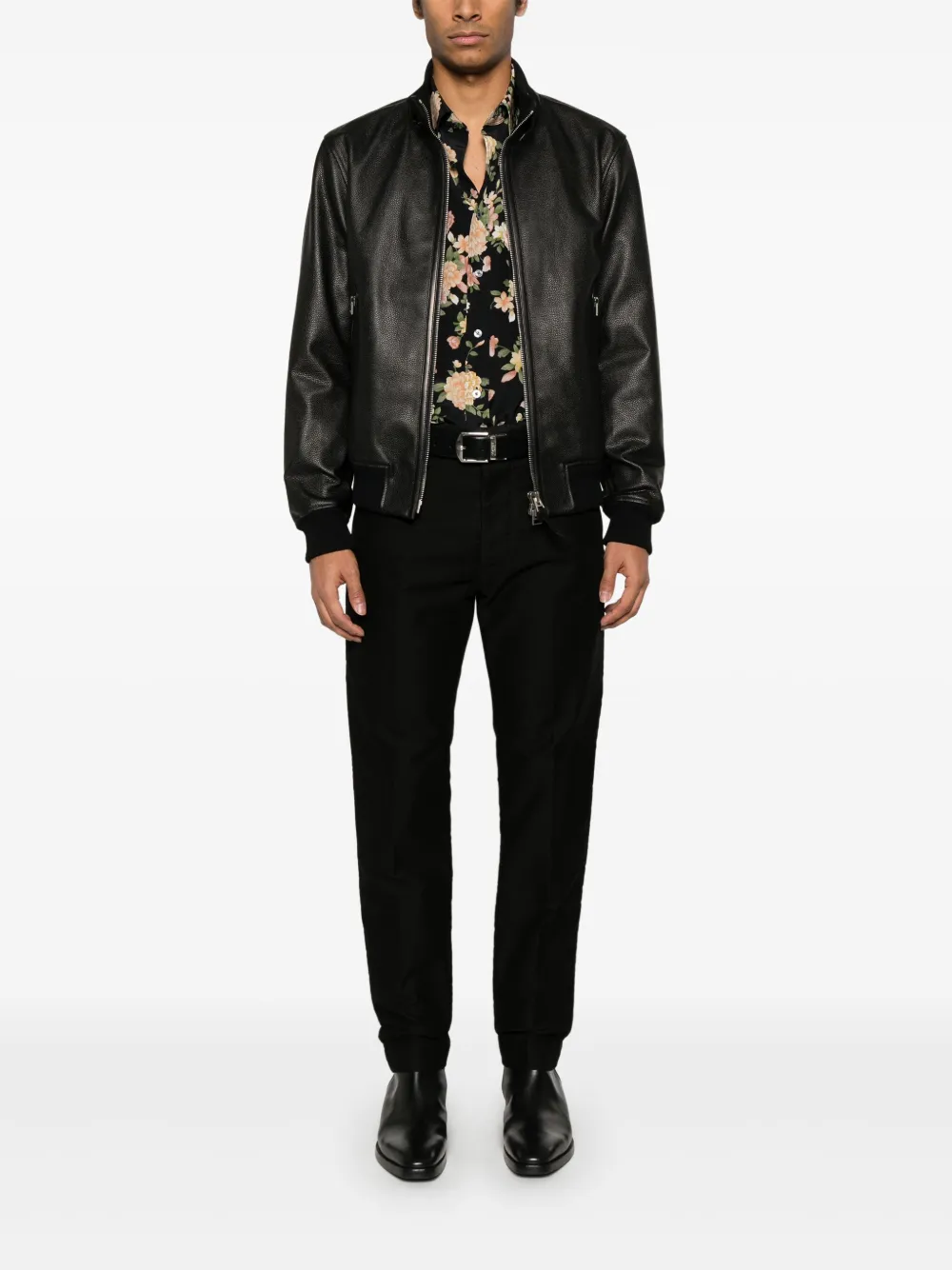 TOM FORD floral-print shirt - Zwart