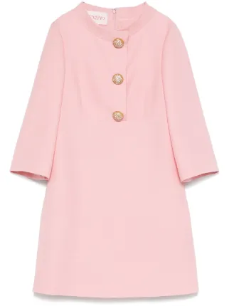 knee length dresses for ladies OTM Exclusive: Classic Mini Shift Dress in Pink Fishing Net main image 1