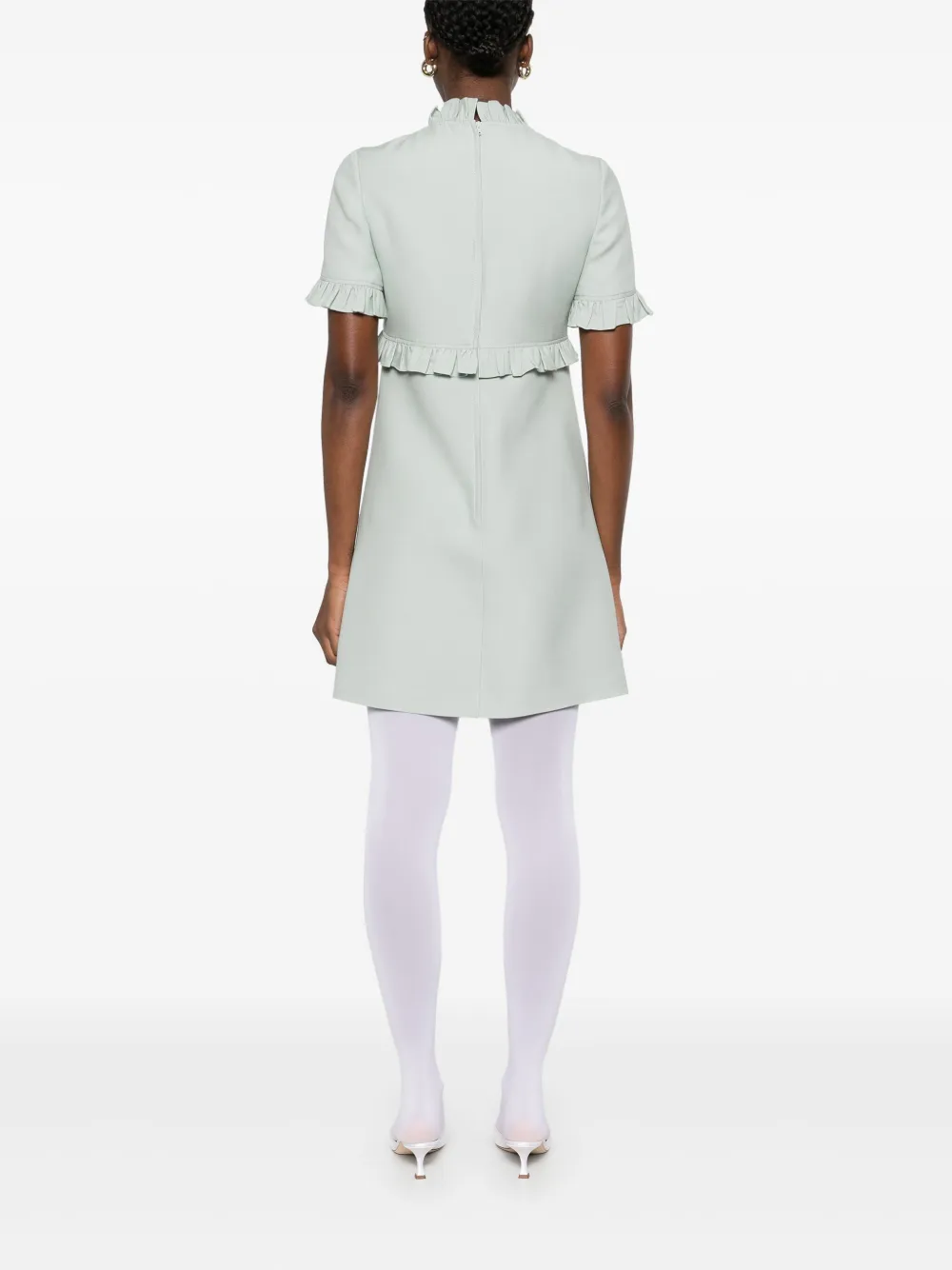 Valentino Garavani Mini-jurk met ruches Groen