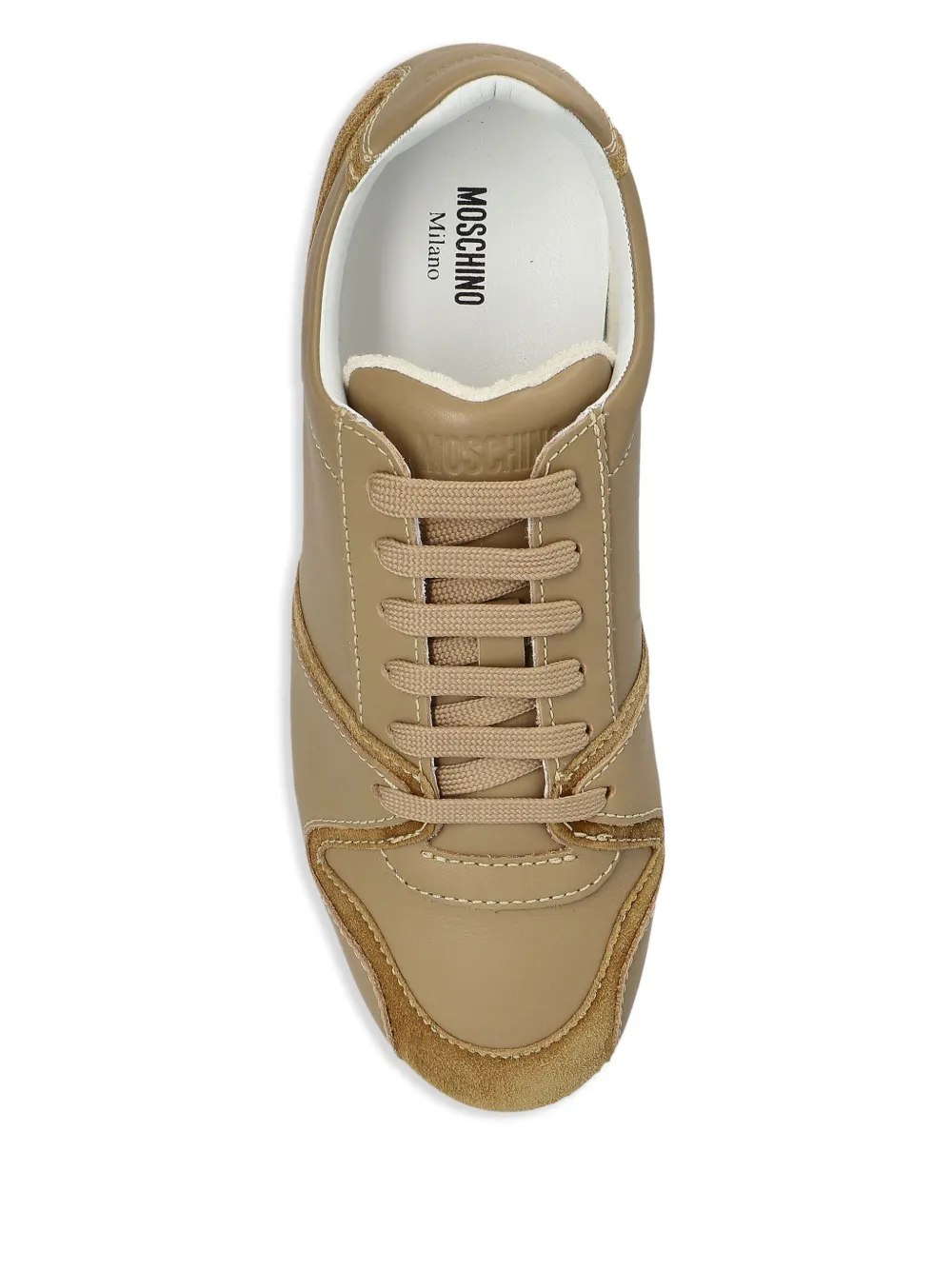 Moschino Leren sneakers Beige