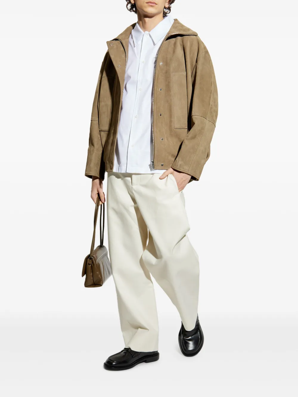 Jacquemus Le Ciro leren jack Beige