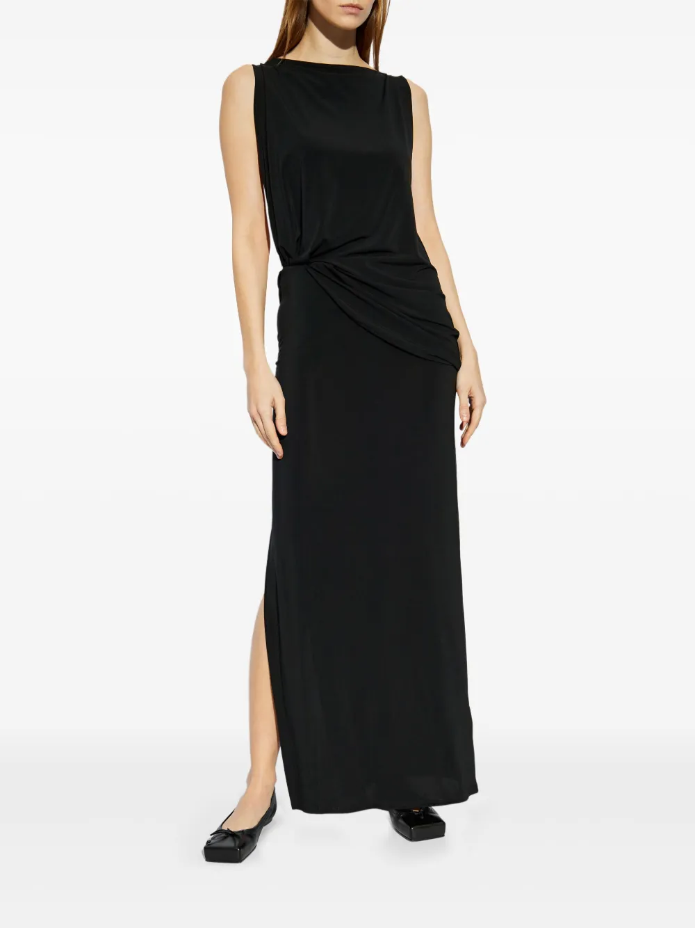 Jacquemus The Peplo maxi dress - Zwart