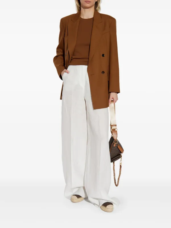 パンツ MAX MARA Women Straight Pants SEQUOIACO 001 BEIGE Max Mara Sequoia Trousers | White | FARFETCH