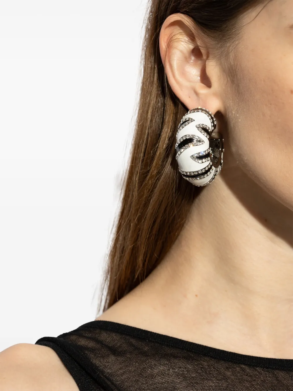 Jacquemus Zebra earrings - Zwart