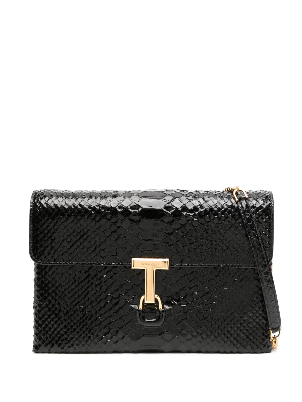 TOM FORD Leren schoudertas Zwart